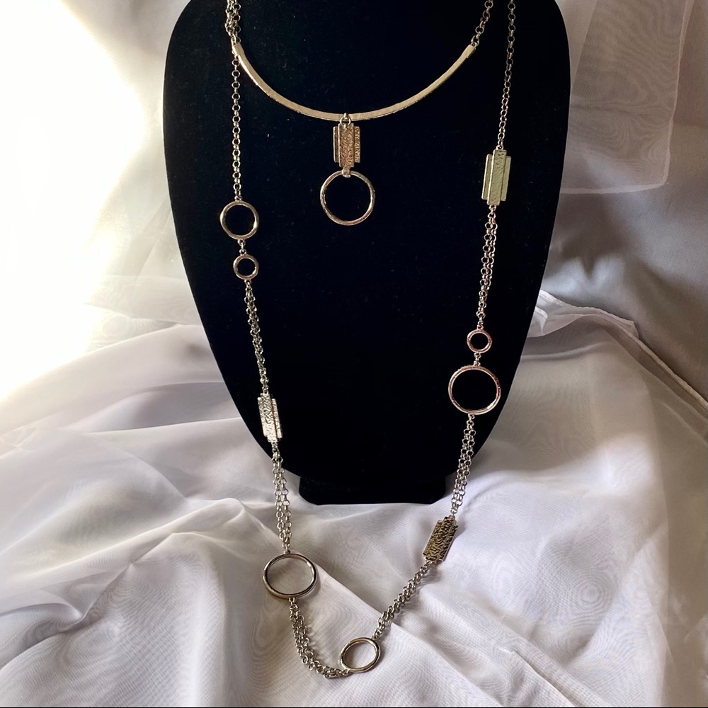 🌱 CHICO'S awesome Statement Silver necklace 💎